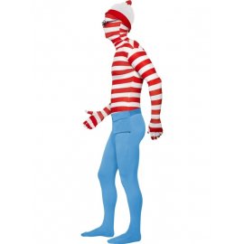 Ligner Mystisk Ordinere Where's Wally? Skinsuit Kostume - Rød Dag til Dag